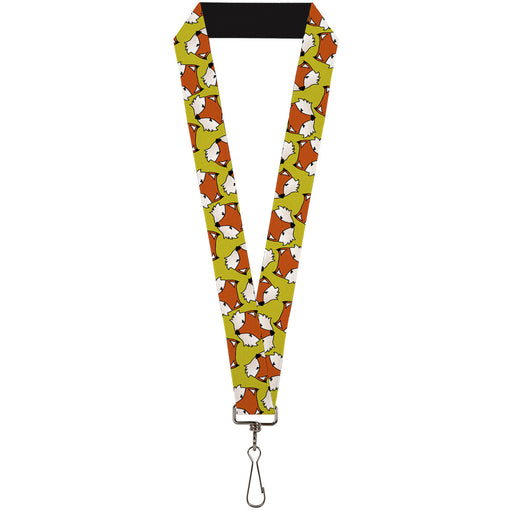 Lanyard - 1.0" - Fox Face Scattered Warm Olive2 Lanyards Buckle-Down   