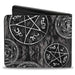 Bi-Fold Wallet - Supernatural Devil's Trap Pentagrams Grays Black White Bi-Fold Wallets Supernatural   