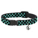 Cat Collar Breakaway - Checker Black Teal Breakaway Cat Collars Buckle-Down   