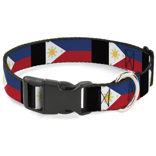 Plastic Clip Collar - Philippines Flags Plastic Clip Collars Buckle-Down   