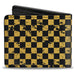 Bi-Fold Wallet - Checker Weathered Black Yellow Bi-Fold Wallets Buckle-Down   