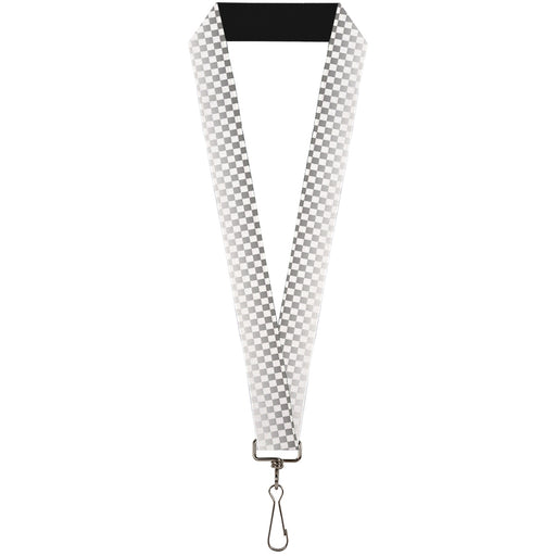 Lanyard - 1.0" - Checker Black White Fade Out Lanyards Buckle-Down   