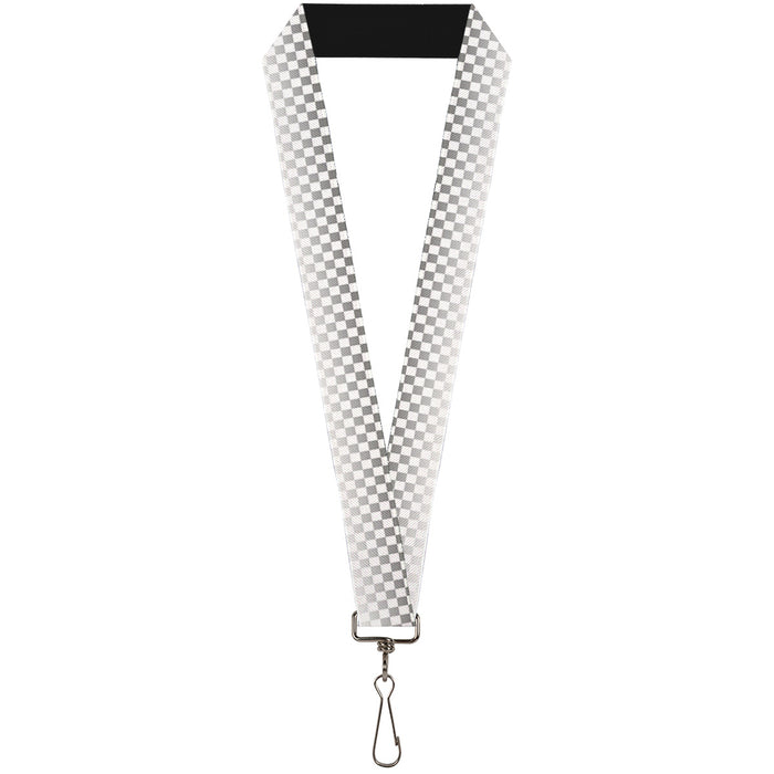 Lanyard - 1.0" - Checker Black White Fade Out Lanyards Buckle-Down   