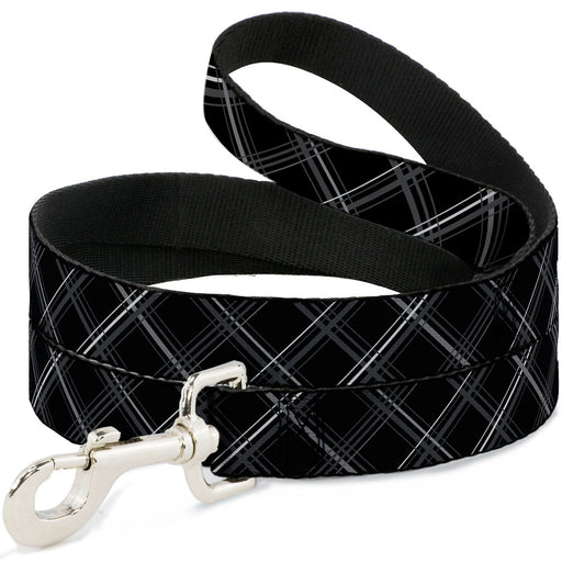 Dog Leash - Plaid X Black/Gray Dog Leashes Buckle-Down   