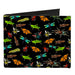Canvas Bi-Fold Wallet - Insects Scattered Black Canvas Bi-Fold Wallets Buckle-Down   