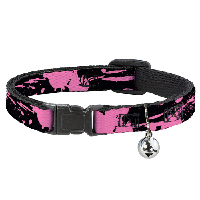Cat Collar Breakaway - Splatter Black Pink Breakaway Cat Collars Buckle-Down   