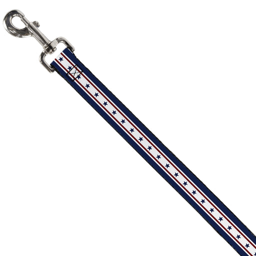 Dog Leash - Americana Stars & Stripes 6 Blue/White/Red Dog Leashes Buckle-Down   