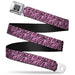 BD Wings Logo CLOSE-UP Full Color Black Silver Seatbelt Belt - Zebra 2 Baby Pink Webbing Seatbelt Belts Buckle-Down   
