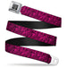 BD Wings Logo CLOSE-UP Full Color Black Silver Seatbelt Belt - Zebra 2 Fuchsia Pink Webbing Seatbelt Belts Buckle-Down   