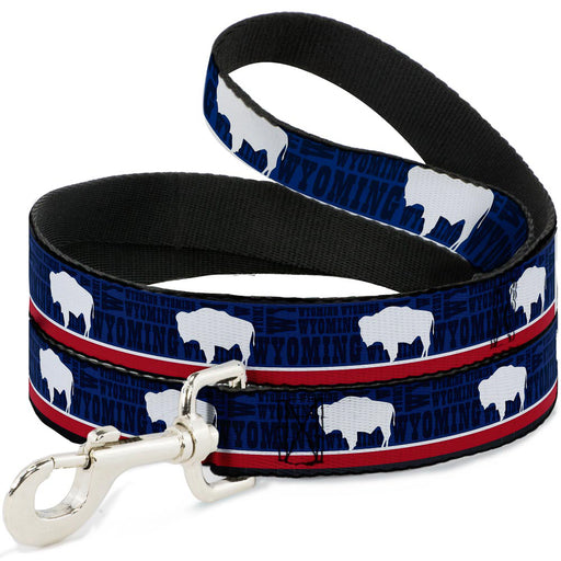 Dog Leash - Wyoming Flags/WYOMING Typography Dog Leashes Buckle-Down   