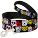 Dog Leash - Sugar Skulls & Flowers Black/Multi Color Dog Leashes Buckle-Down   