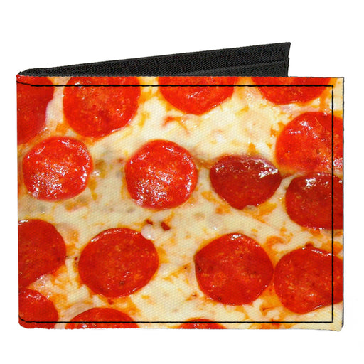 Canvas Bi-Fold Wallet - Pepperoni Pizza Vivid Canvas Bi-Fold Wallets Buckle-Down   