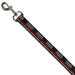 Dog Leash - Thin Red Line Flag Weathered Black/Gray/Red Dog Leashes Buckle-Down   