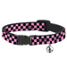 Cat Collar Breakaway - Checker Black Baby Pink Breakaway Cat Collars Buckle-Down   