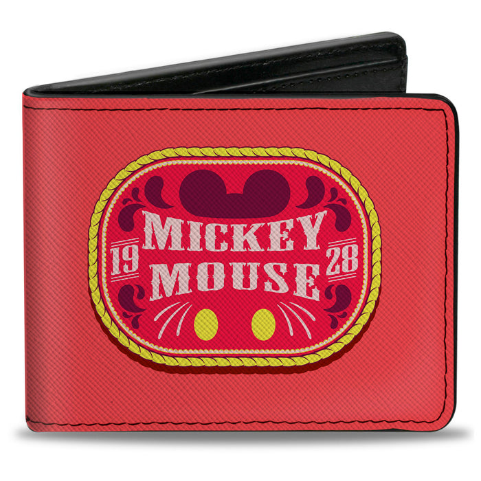 Bi-Fold Wallet - MICKEY MOUSE 1928 + Mickey Riding Horse Pose Reds Bi-Fold Wallets Disney   