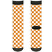 Sock Pair - Polyester - Checker White TN Orange - CREW Socks Buckle-Down   