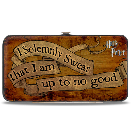 Hinged Wallet - Harry Potter I SOLEMNLY SWEAR THAT I AM UP TO NO GOOD Banner Tan Black Hinged Wallets The Wizarding World of Harry Potter Default Title  