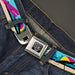 BD Wings Logo CLOSE-UP Full Color Black Silver Seatbelt Belt - Beach Scene 2 Webbing Seatbelt Belts Buckle-Down   