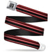 BD Wings Logo CLOSE-UP Full Color Black Silver Seatbelt Belt - Stripes Red/Black/White Webbing Seatbelt Belts Buckle-Down   