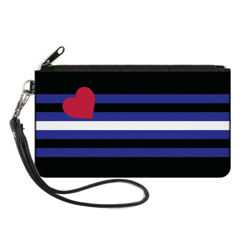 Canvas Zipper Wallet - SMALL - Flag Leather Black Blue Red White Canvas Zipper Wallets Buckle-Down   