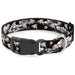 Plastic Clip Collar - Flying Pigs Black/White/Pink Plastic Clip Collars Buckle-Down   