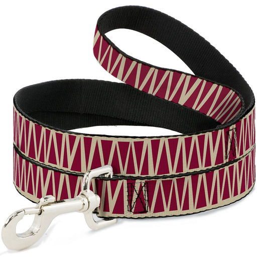 Dog Leash - Zig Zag Doodle Tan/Red Dog Leashes Buckle-Down   
