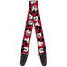 Guitar Strap - Mickey Mouse Expressions Red Black White Guitar Straps Disney   