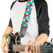 Guitar Strap - Fox Face Scattered Sky Blue Guitar Straps Buckle-Down   