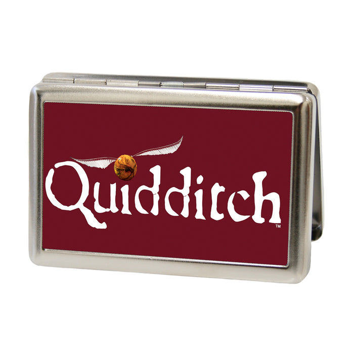 Business Card Holder - LARGE - QUIDDITCH Golden Snitch Ball FCG Burgundy White Metal ID Cases The Wizarding World of Harry Potter Default Title  