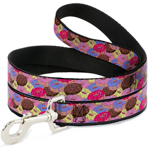 Dog Leash - Sprinkle Donuts Stacked Multi Color Dog Leashes Buckle-Down   