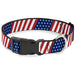 Plastic Clip Collar - American Flag Diagonal Plastic Clip Collars Buckle-Down   