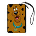 Canvas Zipper Wallet - SMALL - Scooby Doo Smiling Face Spots Brown Black Canvas Zipper Wallets Scooby Doo   