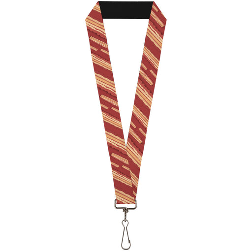 Lanyard - 1.0" - Bacon Slices Red Lanyards Buckle-Down   