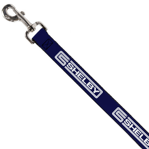 Dog Leash - Carroll Shelby CS SHELBY Racing Logo Block Navy/White Dog Leashes Carroll Shelby   