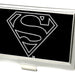 Business Card Holder - SMALL - Superman Logo Outline Reverse Brushed Business Card Holders DC Comics   