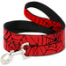 Dog Leash - Spiderweb Red/Black Dog Leashes Marvel Comics   