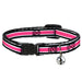 Cat Collar Breakaway - Stripes White Black White Pink Breakaway Cat Collars Buckle-Down   