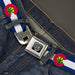 BD Wings Logo CLOSE-UP Full Color Black Silver Seatbelt Belt - Colorado Flag/Marijuana Leaf Webbing Seatbelt Belts Buckle-Down   