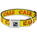 Dog Bone Seatbelt Buckle Collar - CALI Yellow/Orange Seatbelt Buckle Collars Buckle-Down   