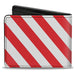 Bi-Fold Wallet - Diagonal Stripes2 White Red Bi-Fold Wallets Buckle-Down   