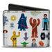 Bi-Fold Wallet - Star Wars Classic Characters and Icons Collage White Bi-Fold Wallets Star Wars   