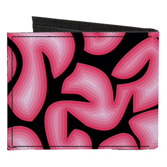 Canvas Bi-Fold Wallet - Brains Black Pink Canvas Bi-Fold Wallets Buckle-Down   