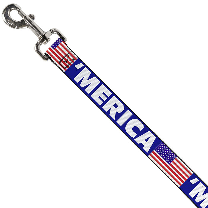 Dog Leash - 'MERICA/US Flag Blue/White/Red Dog Leashes Buckle-Down   
