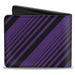 Bi-Fold Wallet - Diagonal Stripes Black Purple Bi-Fold Wallets Buckle-Down   