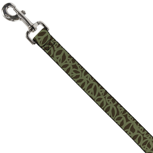 Dog Leash - Peace Brown/Olive Dog Leashes Buckle-Down   