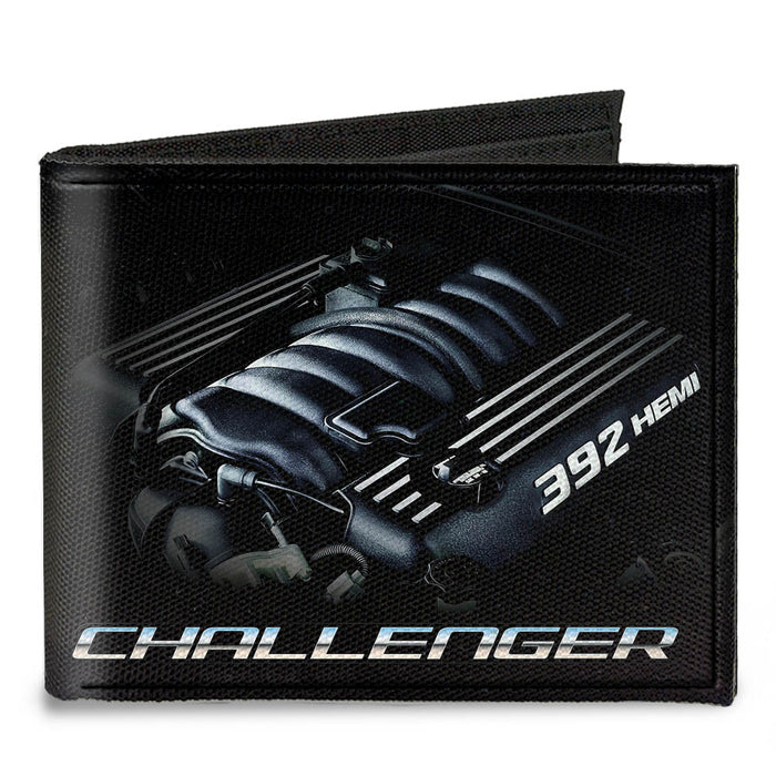 Canvas Bi-Fold Wallet - CHALLENGER Bold 392 HEMI Engine Canvas Bi-Fold Wallets Dodge   