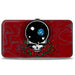Hinged Wallet - Space Your Face Swirl Red Grays Hinged Wallets Grateful Dead   