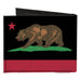 Canvas Bi-Fold Wallet - California Flag Bear Weathered Black Canvas Bi-Fold Wallets Buckle-Down   