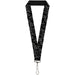 Lanyard - 1.0" - Skulls Stacked Weathered Black Gray Lanyards Buckle-Down   