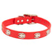 Vegan Leather Dog Collar - Spider-Man Red with Spider Embellishments & Metal Charm Imported PU Collars Marvel Comics   